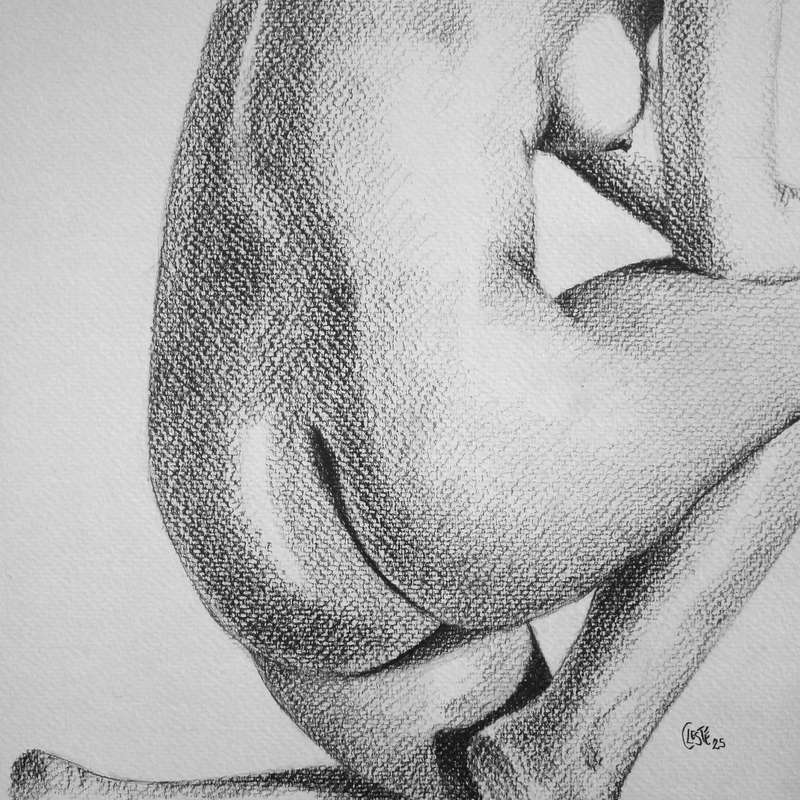 Body Art No. 1  Original Pencil Drawing by Celeste von Solms (25x25cm)