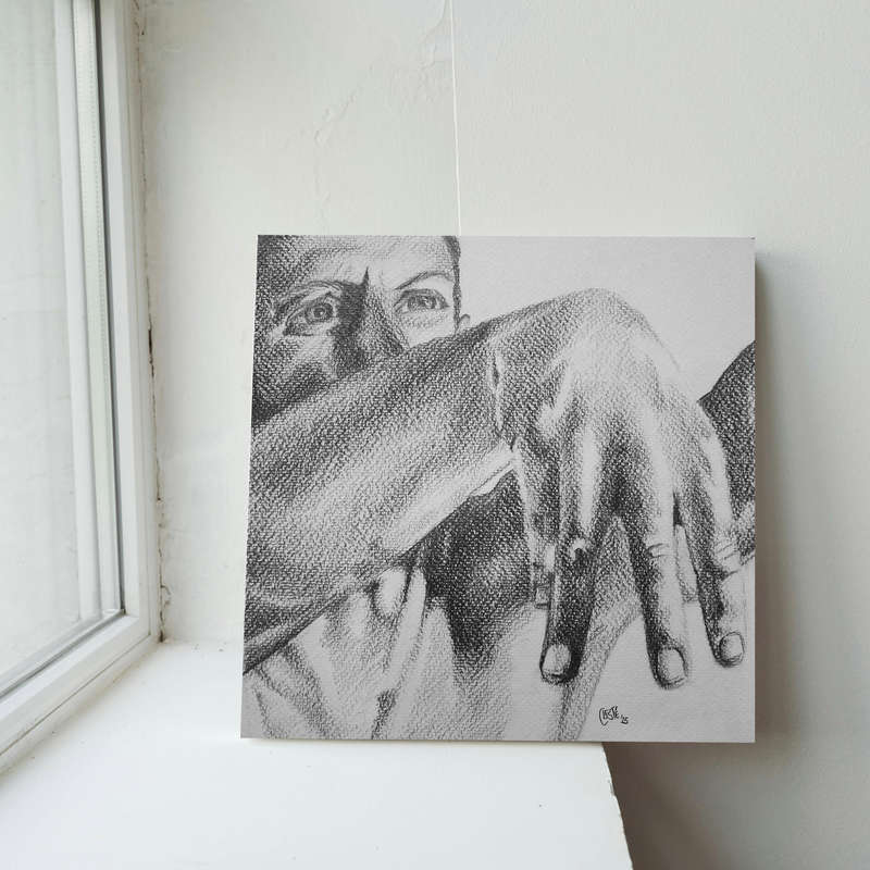 Body Art No. 2  Original Pencil Drawing by Celeste von Solms (25x25cm)