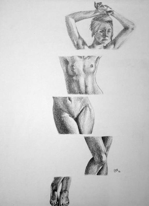 every-BODY No 2 | Original Figure Drawing | Modern Figure Art by Celeste von Solms