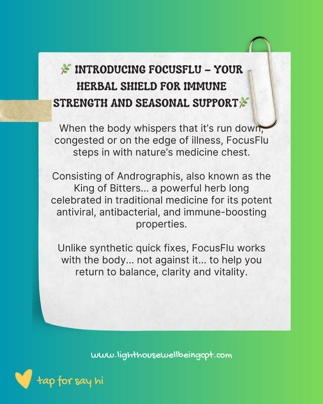 FocusFlu - Boost Immunity and Speed up Recovery from Colds and Flus