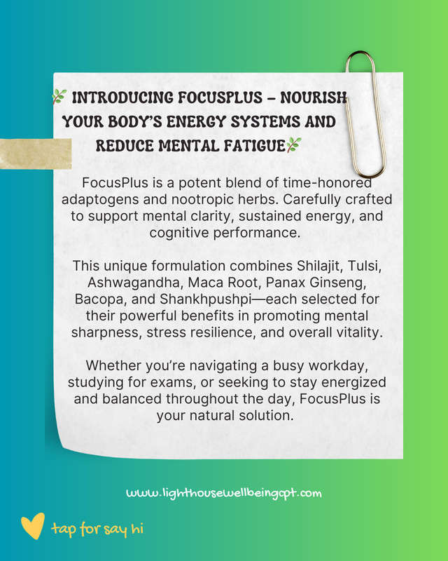 FocusPlus - Fuel your mind, sharpen your concentration and enhance cognitive performance