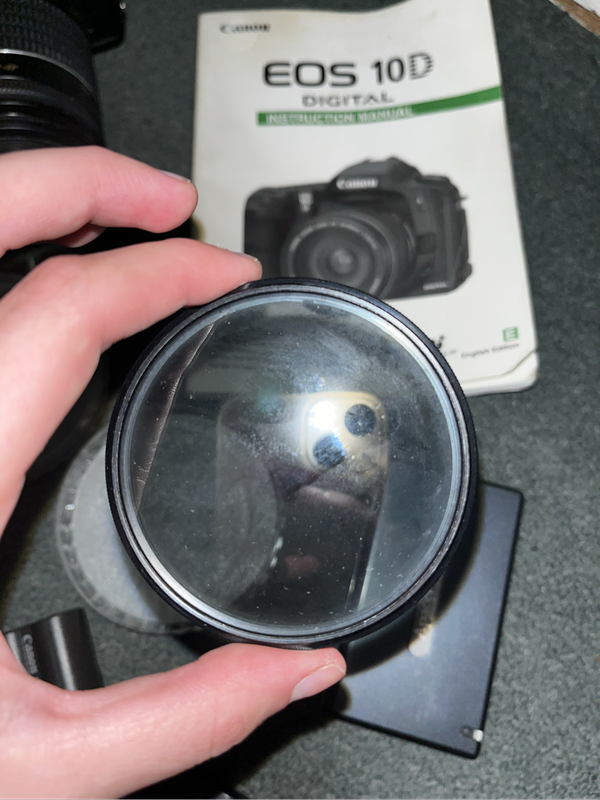 Canon camera EOS 10D with tripod and supplies