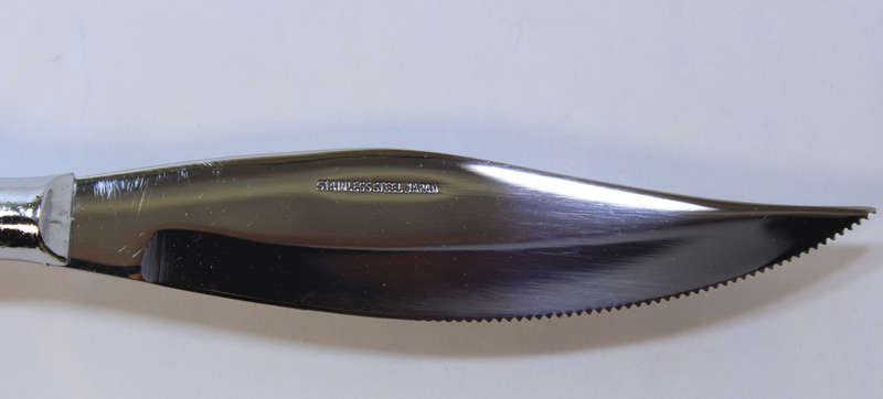 Set Of 6 Japan Stainless Steel Steak Knives With Wooden Handles in Original Display Case