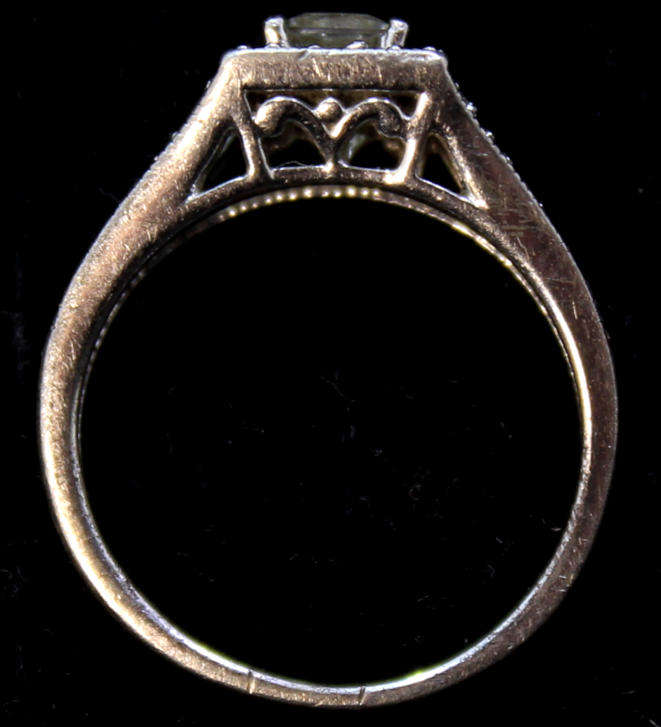 American Swiss Certified CR White Sapphire and Sterling Silver Ring