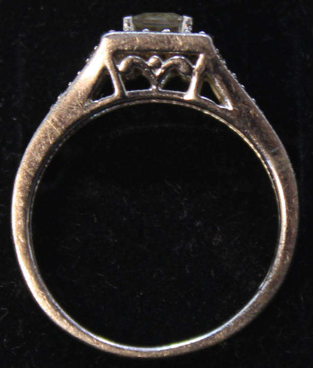 American Swiss Certified CR White Sapphire and Sterling Silver Ring