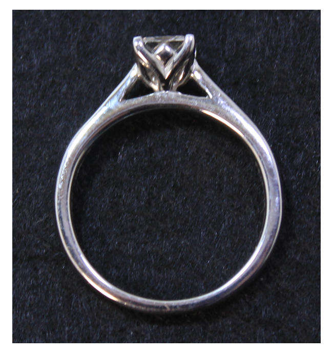 Princess Diamond Solitaire Ring in 18ct White Gold