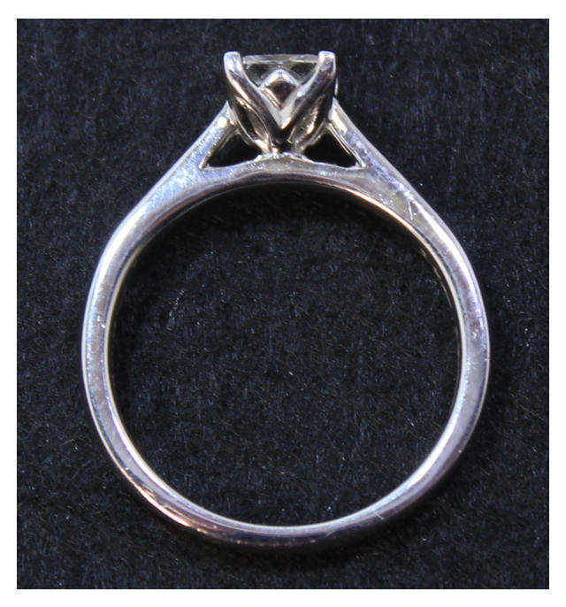 Princess Diamond Solitaire Ring in 18ct White Gold