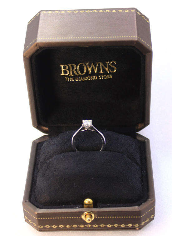 Princess Diamond Solitaire Ring in 18ct White Gold