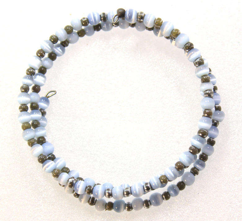 Colourful Beaded Bracelet Open Clasp Style