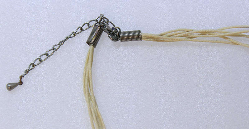 6 Layered Wheat Coloured Beaded Necklace