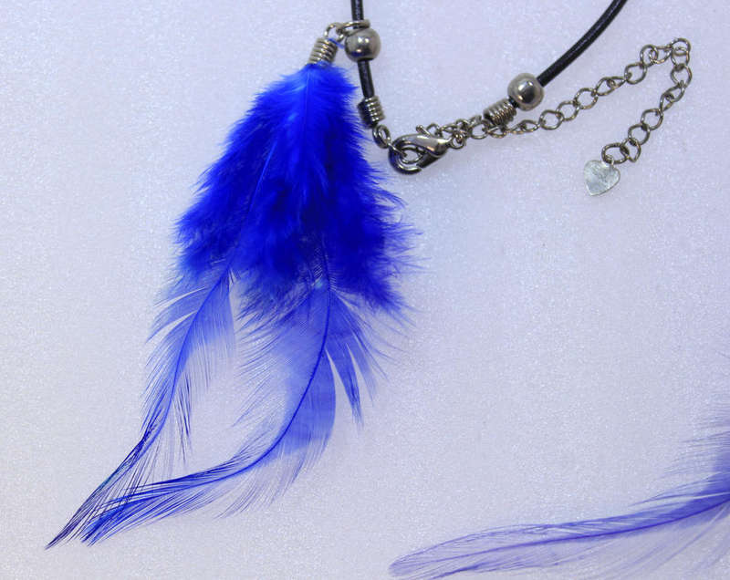 Two Dream Catcher Bracelets Blue Feathers