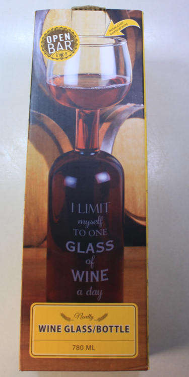 One Glass of Wine A Day Glass Bottle in Original Box