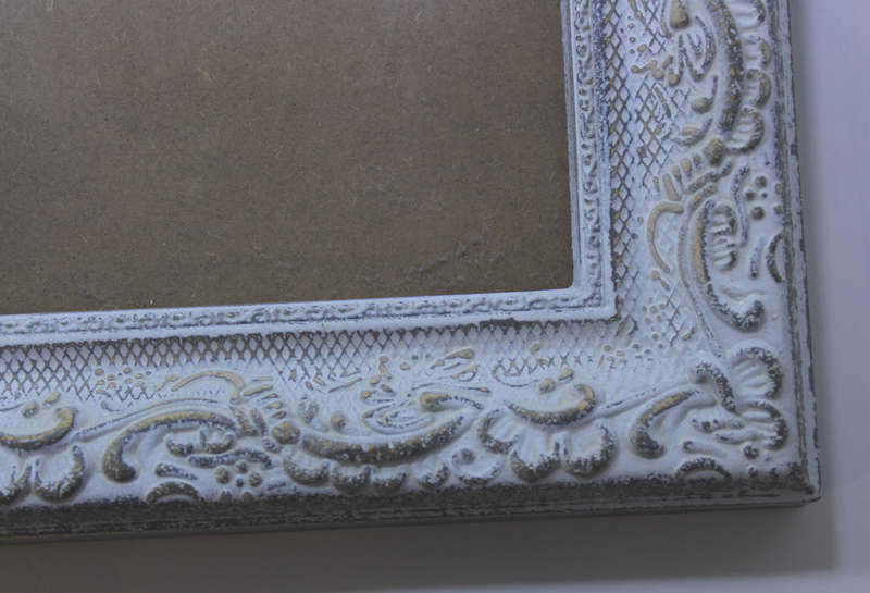 Two Distressed White Photo Frames With Stands