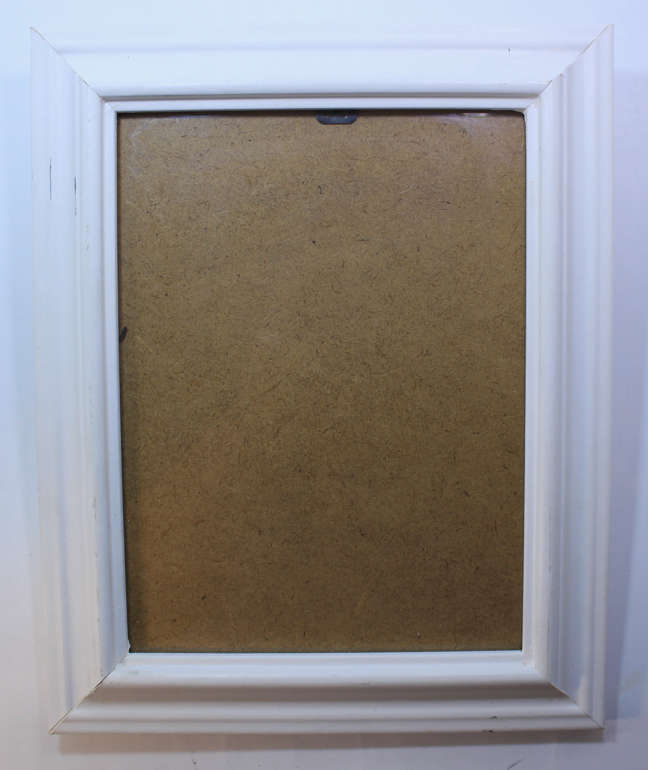 Three Various Sized White Photo Frames With Stands