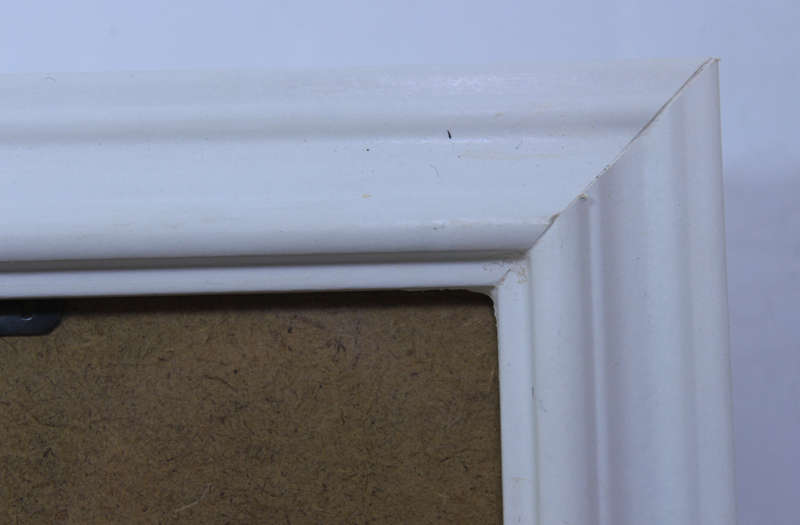 Three Various Sized White Photo Frames With Stands