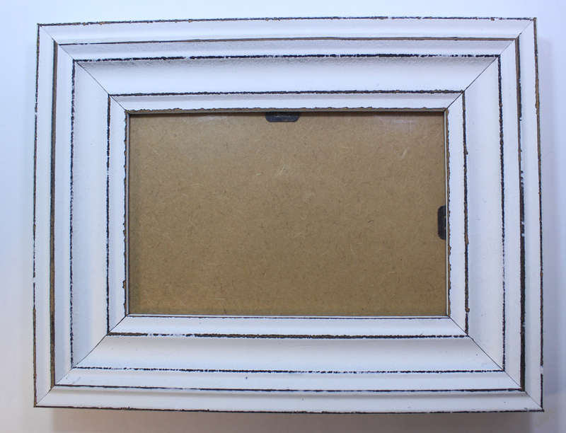 Three Various Sized White Photo Frames With Stands