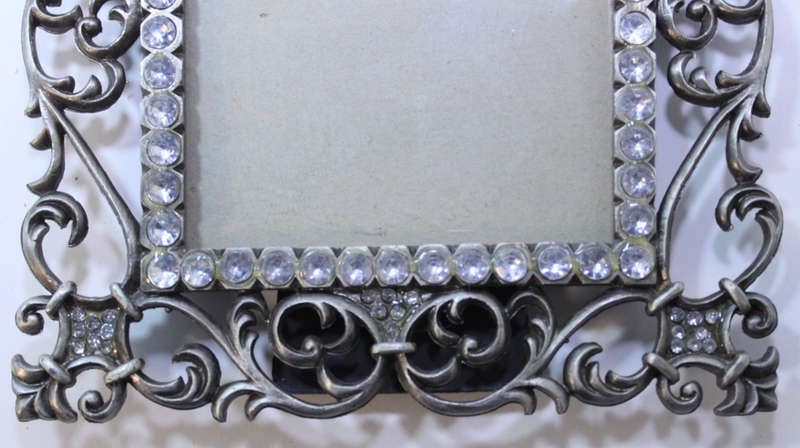 Two Vintage Style Metal Photo Frames with Stands