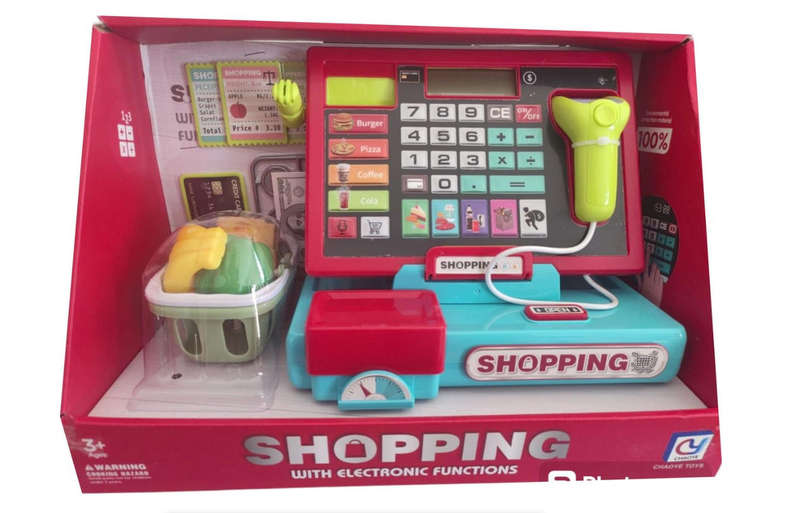 Kids Supermarket Calculator Scanner Music Microphone Money Cash Register