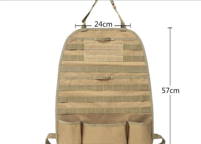 Tactical Car seat molle back cover - Brown