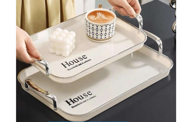 3 Piece Elegant Multi-Purpose Rectangular Large Capacity Serving Tray