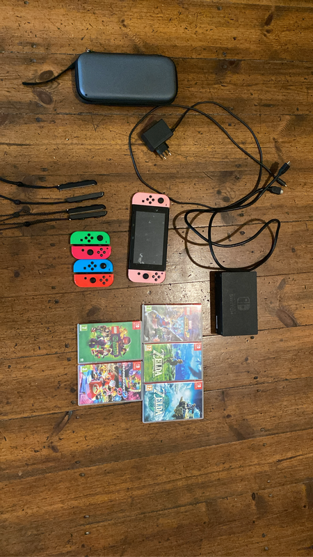 Nintendo Switch V2 and Games and Controllers