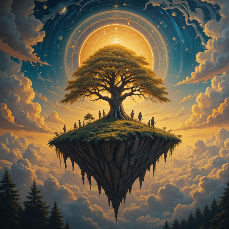 Golden Hour Grove -Beyond Time and Gravity