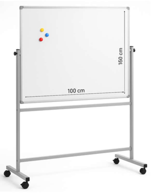 Magnetic Mobile Whiteboard with Stand (100 cm x 150 cm)