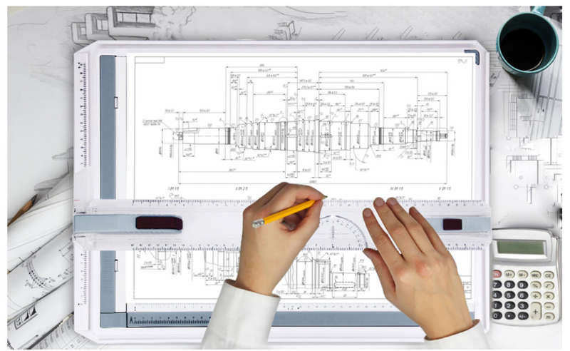 A3 Drawing Board Set, Technical Drafting Table Metric System