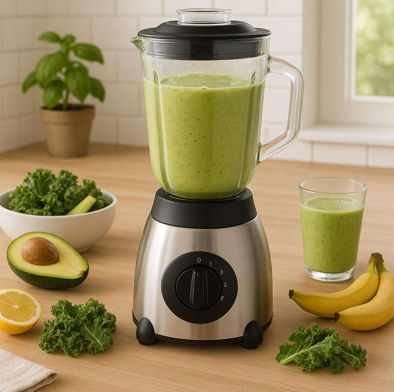 1000W High-Performance Blender with Grinder Cup - 1.5L Glass Jar
