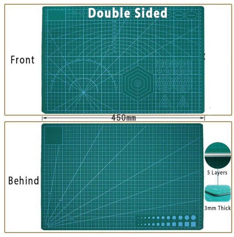 A3 Cutting Mat - Double Sided Self Healing PVC Board
