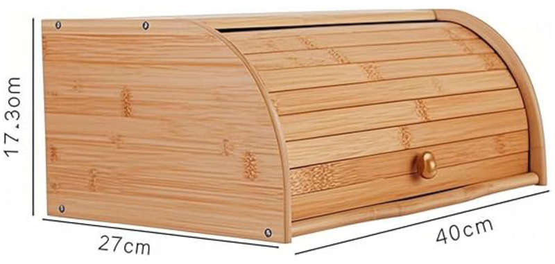Wooden Bread Bin, Bamboo Bread Bin