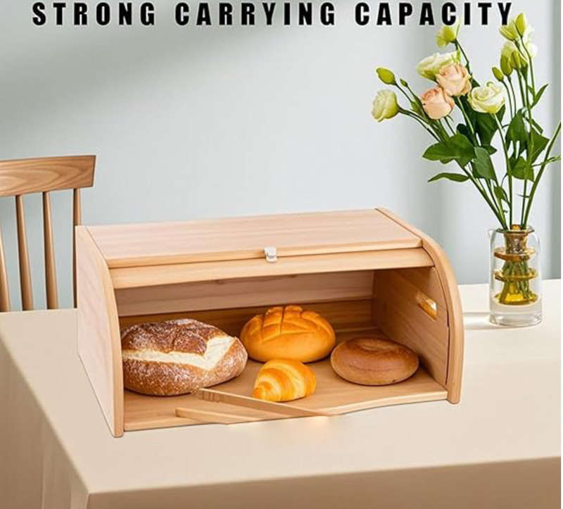 Wooden Bread Bin, Bamboo Bread Bin