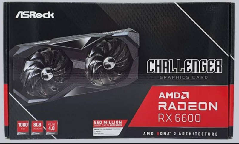 ASRock Rx 6600 AMD Gaming Graphics card (8gb) rDNA 2