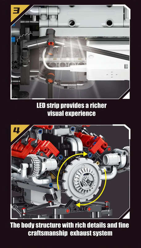V8 engine scale build your own kit