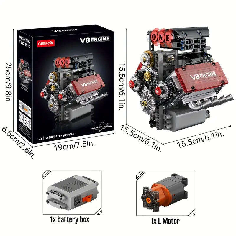 V8 engine scale build your own kit