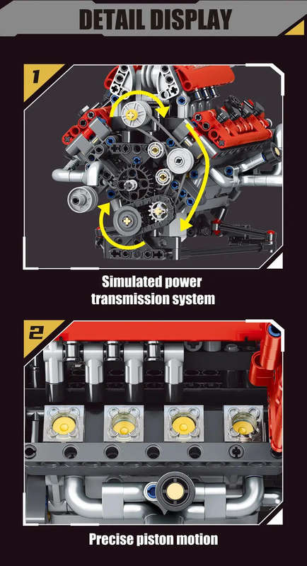 V8 engine scale build your own kit