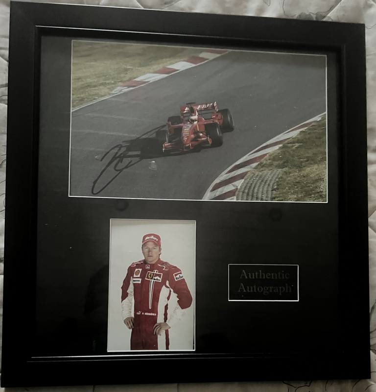 KIMI RAIKKONEN AUTHENTICATED AUTOGRAPH FRAME
