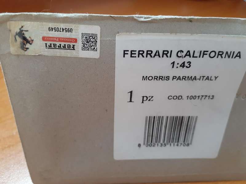 Ferrari California Collectable Car 1:43 Scale