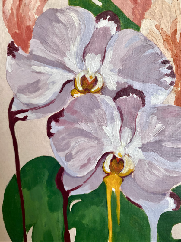 Soft Fires Between the Blossoms Acrylic Painting