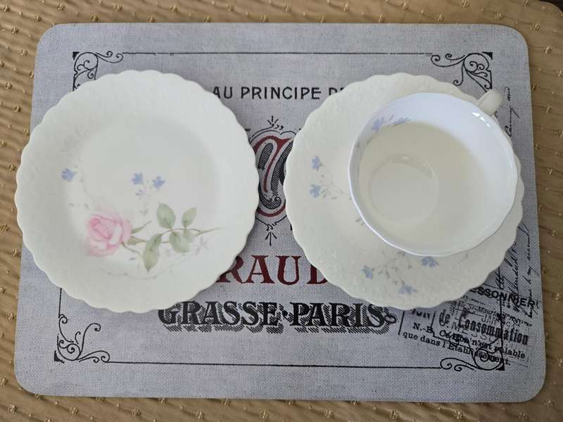 Mikasa "April Rose" bone china trio set