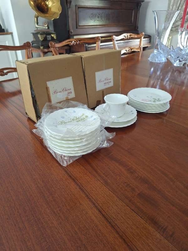 Mikasa "April Rose" bone china trio set