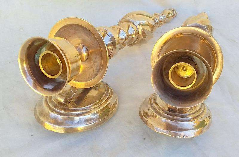 Art Deco Brass Wall mounted Candle Holders
