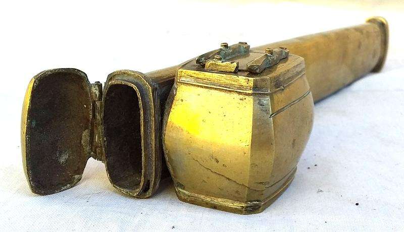 Brass Inkwell with Pen holder