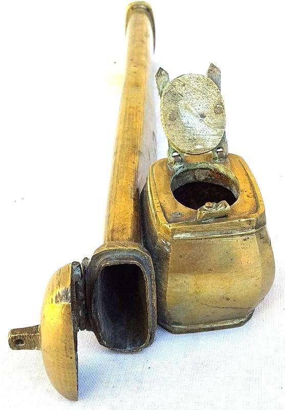 Brass Inkwell with Pen holder
