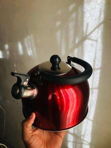 Red Stovetop Tea Kettle - Budget kitchenware - Functional and affordable - R150 Negotiable