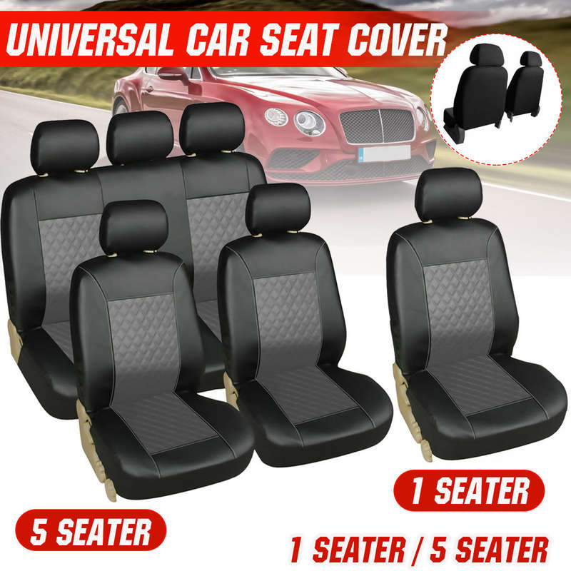 Car Seat Cover Set - ACA Leather - Quilted Universal Car Seat Protectors