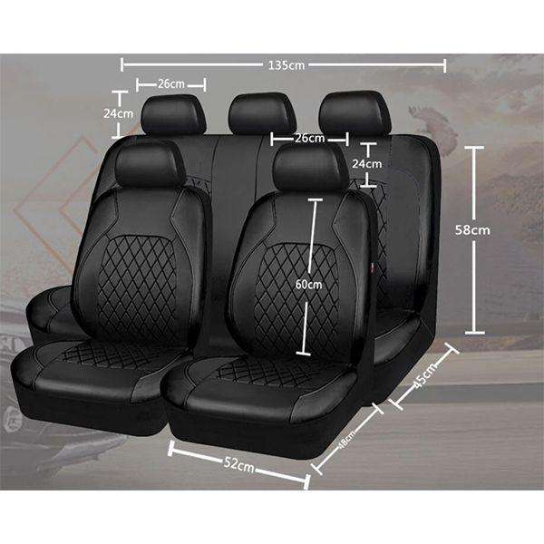 Car Seat Cover Set - ACA Leather - Quilted Universal Car Seat Protectors