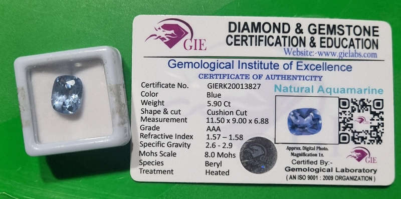 New gemstones with certificate
