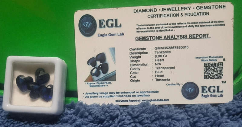Gemstones whith certificate
