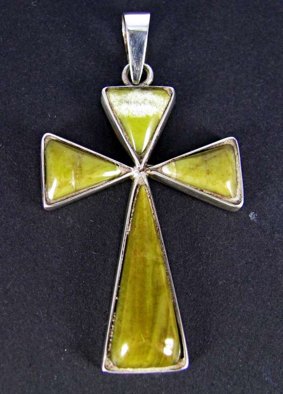 Handcrafted Natural Dolomitised Serpentine (Infinite) Solid Sterling Silver Pendant